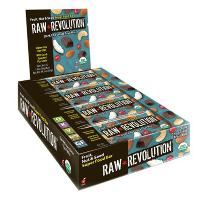 Raw Revolution Fruit, Nut & Seed Super Food Bar, Dark Chocolate Trail Mix, 12 ea