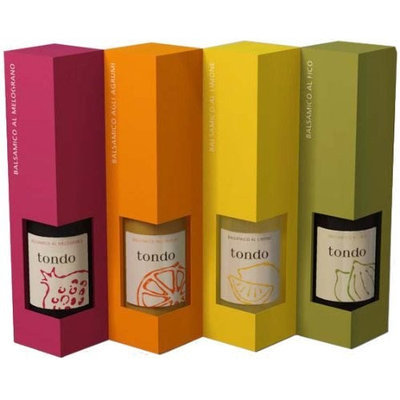 Tondo Fruity Balsamic Vinegar Four-bottle Set - Pomegranate, Citrus, Lemon and Fig
