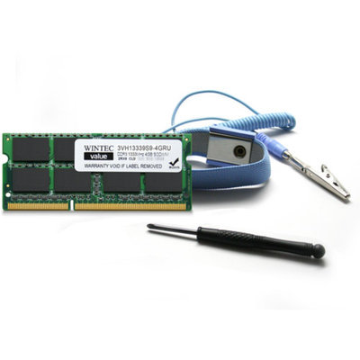 Wintec 4GB DDR3 Laptop Memory Upgrade Kit 1333MHz with SODIMM Chip, Screw Driver, Anti-Static (ES) Strap & more