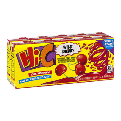 Hi-C Fruit Juice Boxes Wild Cherry - 10 CT