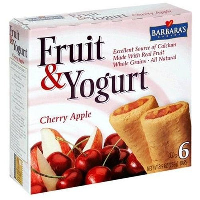 Barbara's Bakery Fruit and Yogurt Bar, Cherry Apple, 6-Count 8.9-Ounce Boxes (Pack of 8)