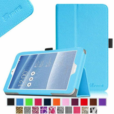 Fintie Folio Leather Case Cover With Auto Wake / Sleep Feature for ASUS MeMO Pad 8 ME181C Tablet, Blue