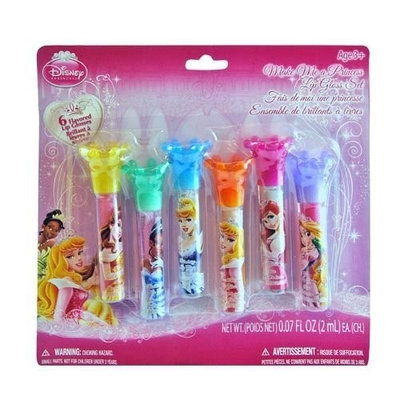 Disney Princess Make Me a Princess Lip Gloss Set 6 Flavored Lip Glosses