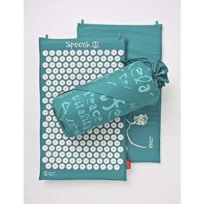 Spoonk Cotton Pagoda Blue Acupressure Massage Mat with carry-bag