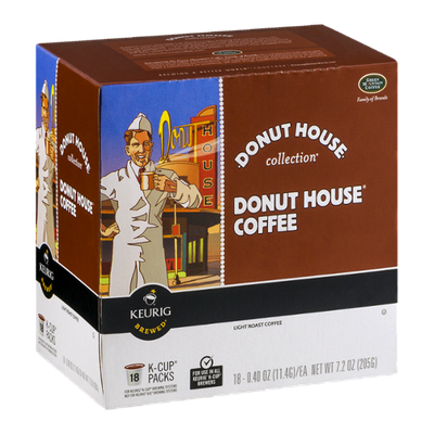 Donut House Collection Keurig Brewed Donut House Coffee Light Roast K-Cup Packs - 18 CT