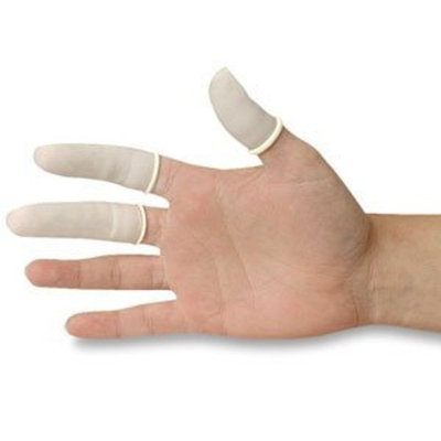 DMI Finger Cots - White - Latex - Large - Box of 144