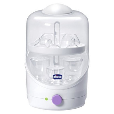 Chicco NaturalFit Electric Steam Baby Bottle Sterilizer - Purple/White