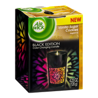 Air Wick Festive Moments Vanilla Sugar Cookies Black Edition Color Changing Candle