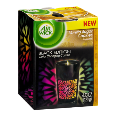 Air Wick Festive Moments Vanilla Sugar Cookies Black Edition Color Changing Candle