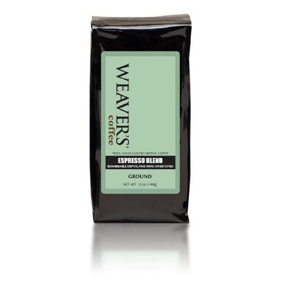 Weaver's Coffee Tea Weaver's Coffee and Tea Espresso Blend, Ground, 12-Ounce Bags (Pack of 2)
