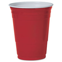 Solo Cups Plastic Party Cold Drink Cup in Red