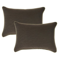 Smith & Hawken 2-Piece Outdoor Lumbar Pillow Set - Espresso