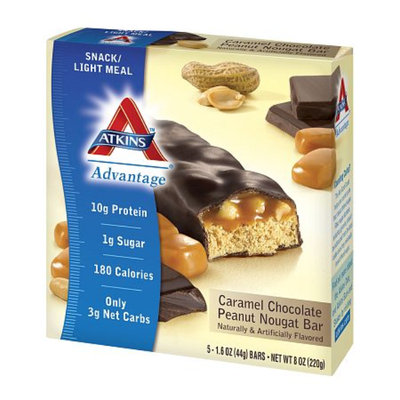 Atkins Advantage Snack Bars Caramel Chocolate Peanut Nougat