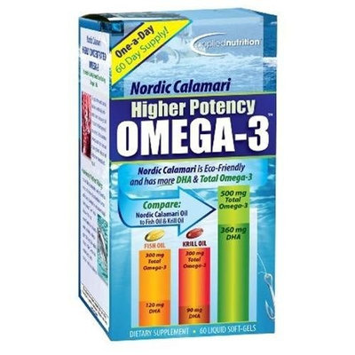 Applied Nutrition Nordic Calamari Higher Potency Omega-3, 60 Count