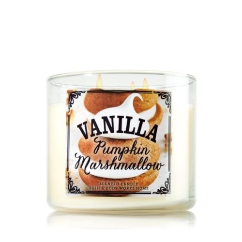 Bath & Body Works® VANILLA Pumpkin Marshmallow 3 Wick Scented Candle