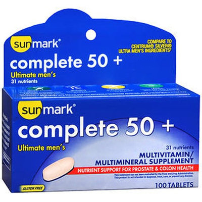 Sunmark Complete 50 Plus Ultimate Men's Tablets, 100 Tabs by Sunmark