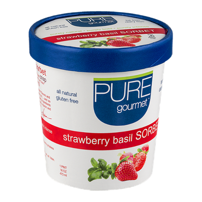 Pure Gourmet Sorbet Strawberry Basil