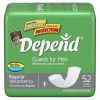 Depend Guards For Men, 52-Count Packages (Pack of 4)