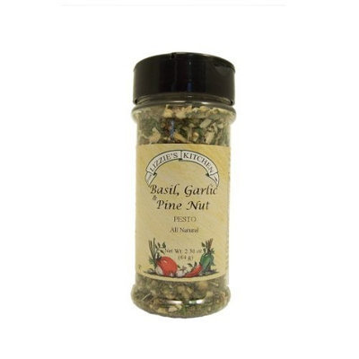 Lizzie's Kitchen Basil, Garlic & Pine Nut Pesto Seasoning, 2.3-Ounce Plastic Jars (Pack of 4)