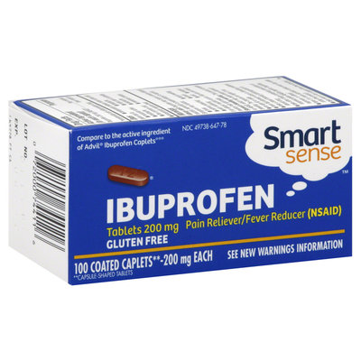 Kmart Corporation Smart Sense Ibuprofen, 200 mg, Caplets, 100 caplets