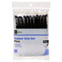 DG Office Rubber Grip Gel Pens - Black Ink, 10 pack