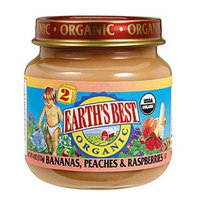 Earth's Best Earthsbest Bananas Peaches&Raspberry(95% Organic), 4-Ounce (Pack of 12)