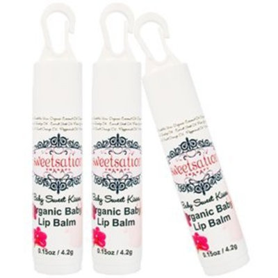 Sweetsation Theraly Choco*Smooch Organic Baby Lip & Face Balm, with Argan, Calendula and Sea Buckthorn, 3 x 0.15oz