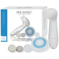 Spa Sonic Skin Care System Face & Body Polisher - 7 Piece Professional Kit