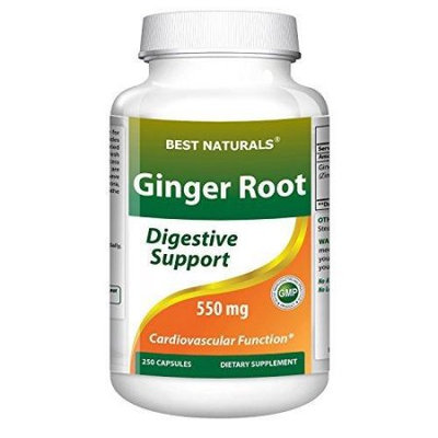 1 Ginger Root 550 Mg 250 Capsules By Best Naturals - Manufactured In A Usa Based Gmp Certified Facility And Third Part