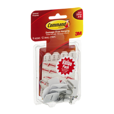 Command Brand Damage-Free Hanging Hooks - 9 CT