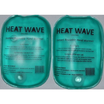 Bent Grass Concepts HEAT WAVE Instant Reusable Hand Warmers - 1 pair