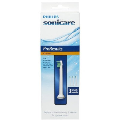 Philips Sonicare® HX6023/60 ProResults Compact Replacement Brush Head, 3-pack