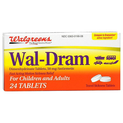 Walgreens Wal-Dram Antimetic Travel Sickness Tablets