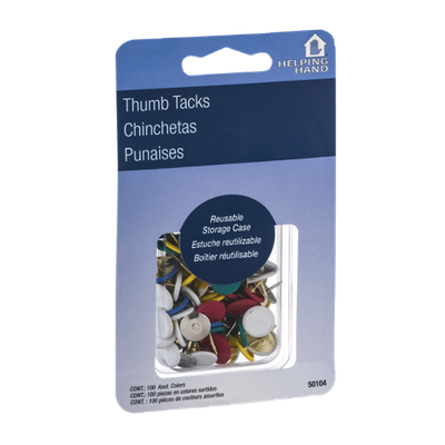 Helping Hand Thumb Tacks - 100 CT