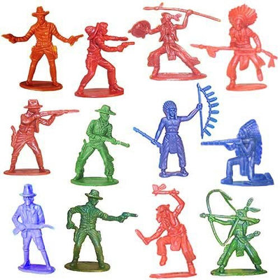 RINCO Cowboy & Indian Toy Figurines 144ct