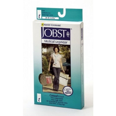 Jobst Women's CasualWear 20-30 mmHg Knee High Sock Size: Large, Color: Black