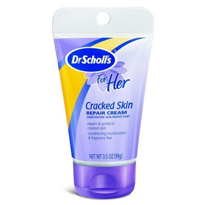 Dr. Scholl's for Her, Cracked Skin Repair Cream, 3.5-Ounce Tubes (Pack of 4)