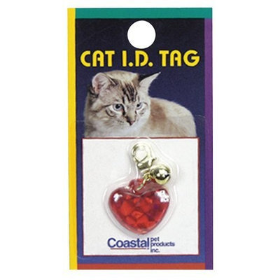 COASTAL PET PRODUCTS, INC. Coastal Pet Cat Id Tag Heart Red