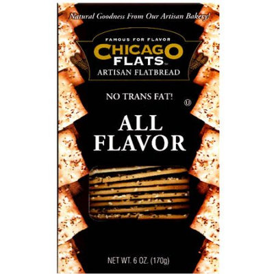 Chicago Flats All Flavor Artisan Flatbread, 6 oz, (Pack of 12)