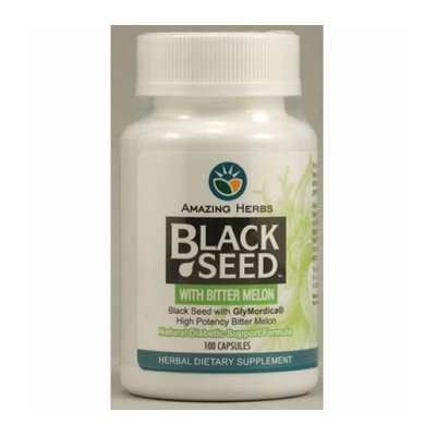 Amazing Herbs Black Seed with Bitter Melon 100 Capsules