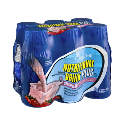 CareOne Strawberry Flavored Nutritional Drink Plus - 6 CT