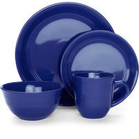 Mainstays 16-Piece Stoneware Dinnerware Set, Assorted Colors