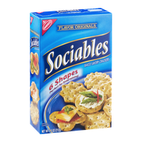 Sociables Baked Savory Crackers 6 Shapes