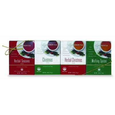 Davidson's Tea Holiday Teas 4-pack, 0.56 Ounce Box