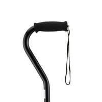 Nova Ortho-med NOVA Medical Products Cane with Offset Handle and Strap, Black