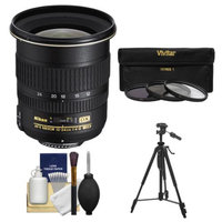 Nikon 12-24mm f/4 G DX AF-S ED-IF Zoom-Nikkor Lens with 3 UV/ND8/CPL Filters + Tripod + Cleaning Kit for D3100, D3200, D3300, D5100, D5200, D5300, D7000, D7100 DSLR Cameras