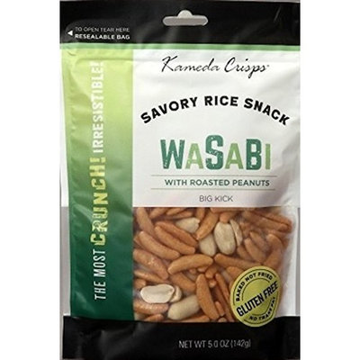 Kameda Crisps with Peanuts Wasabi, 5-Ounce (Pack of 6)