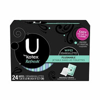 U by Kotex Refresh Flushable Moist Wipes