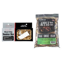 Mr. Bar-B-Q - Apple Wood Chips with Stainless Steel Smoker Box