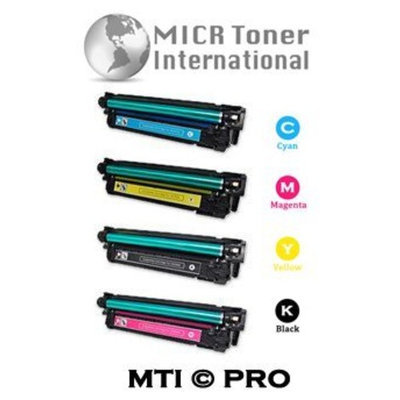 MICR Toner International MTI PRO HP 650A Color Toner Set (CE270A, CE271A, CE272A, CE273A) Compatible with HP Enterprise Printers: CP5520, CP5520n, CP5520dn, CP5525, CP5525n, CP5525dn, CP5525xh